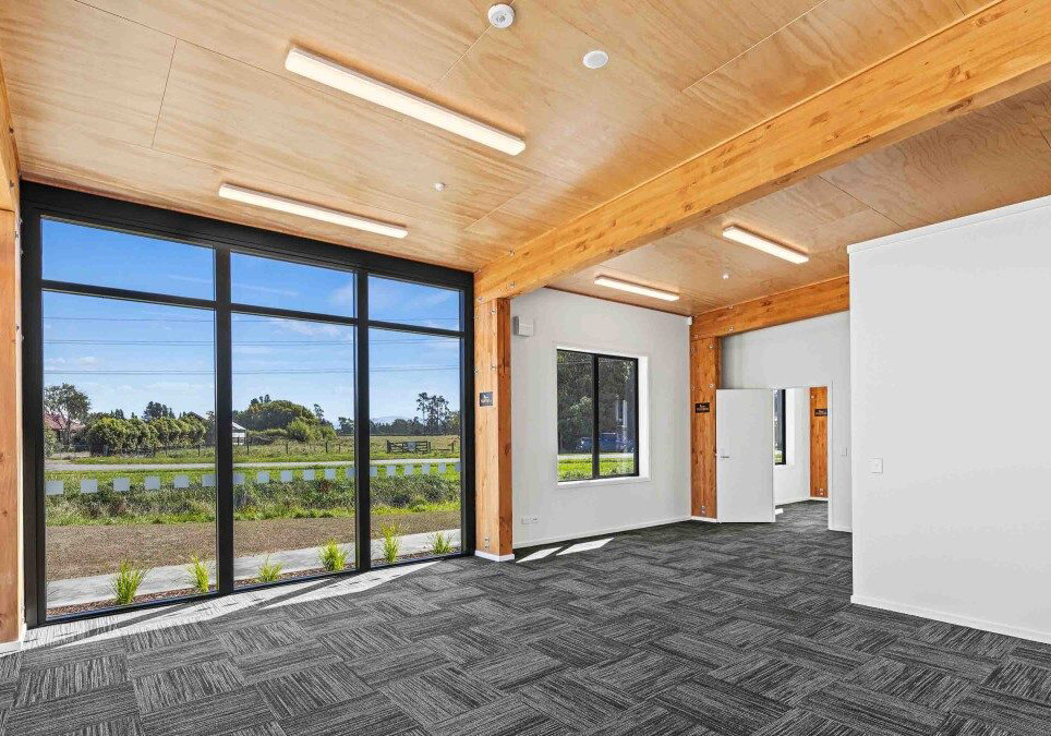Low-Carbon Glulam Portals Give a Distinct Edge to New Rangiora Commercial Build
