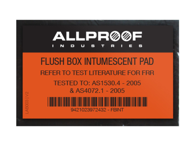 FBINT Flush Box Intumescent Pads