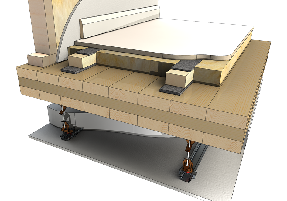 SoundDown PAB (Pre-Assembled Battens) Acoustic System for Mass Timber Floors