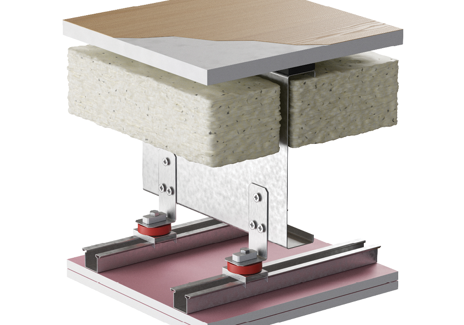 SoundDown Solo Acoustic Intertenancy Floor System for Lightweight Structures