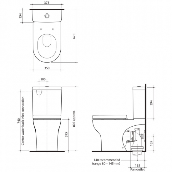 Dorado Wall Faced Toilet Suite by Caroma – EBOSS