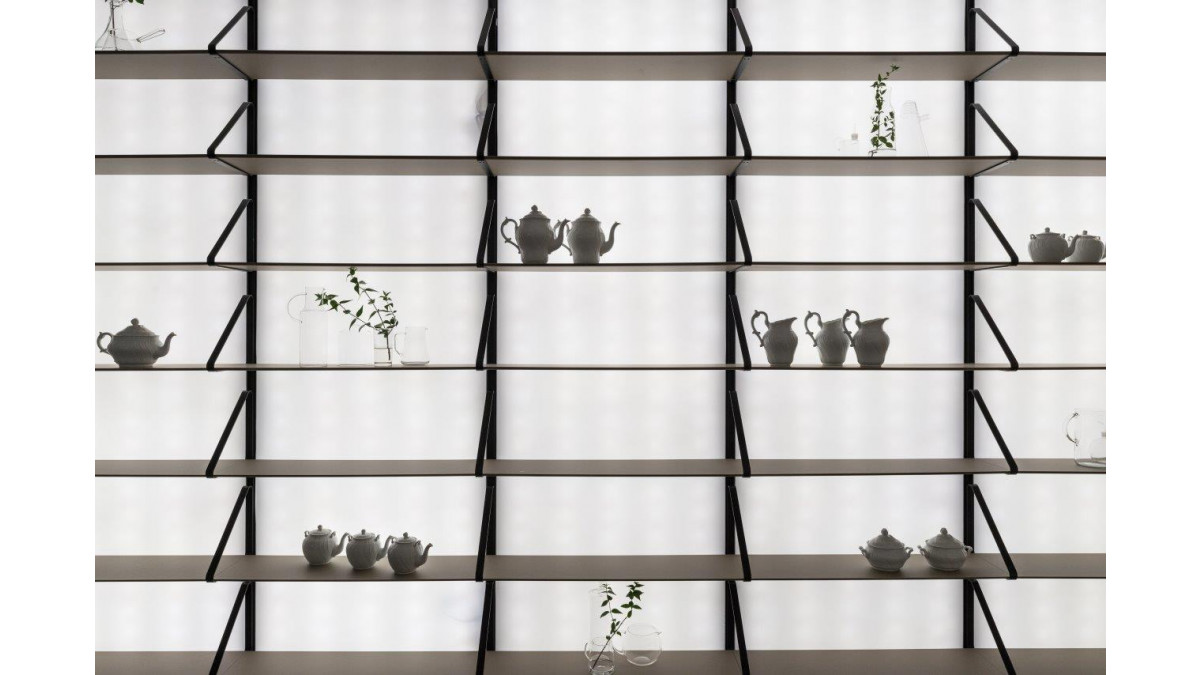 Fenix at Milan Design Week backlit shelves