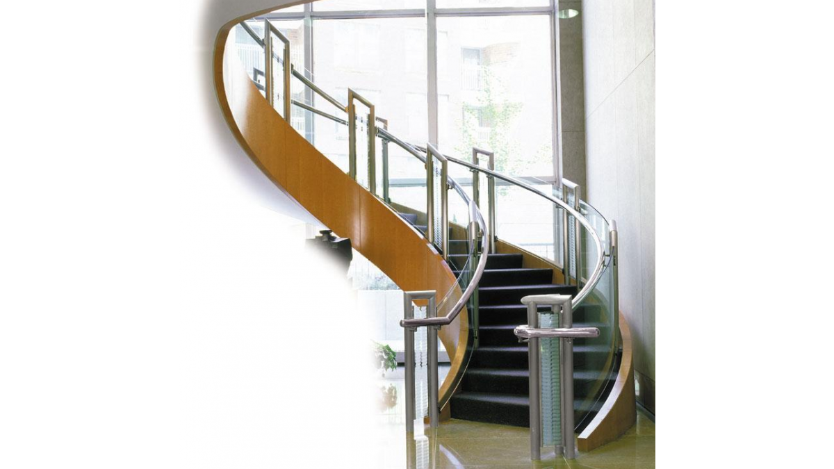 b stainless curved balustrade