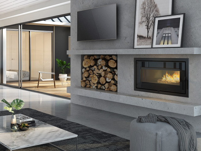 VisionLINE Taurus Clean Air Wood Fire — Inbuilt