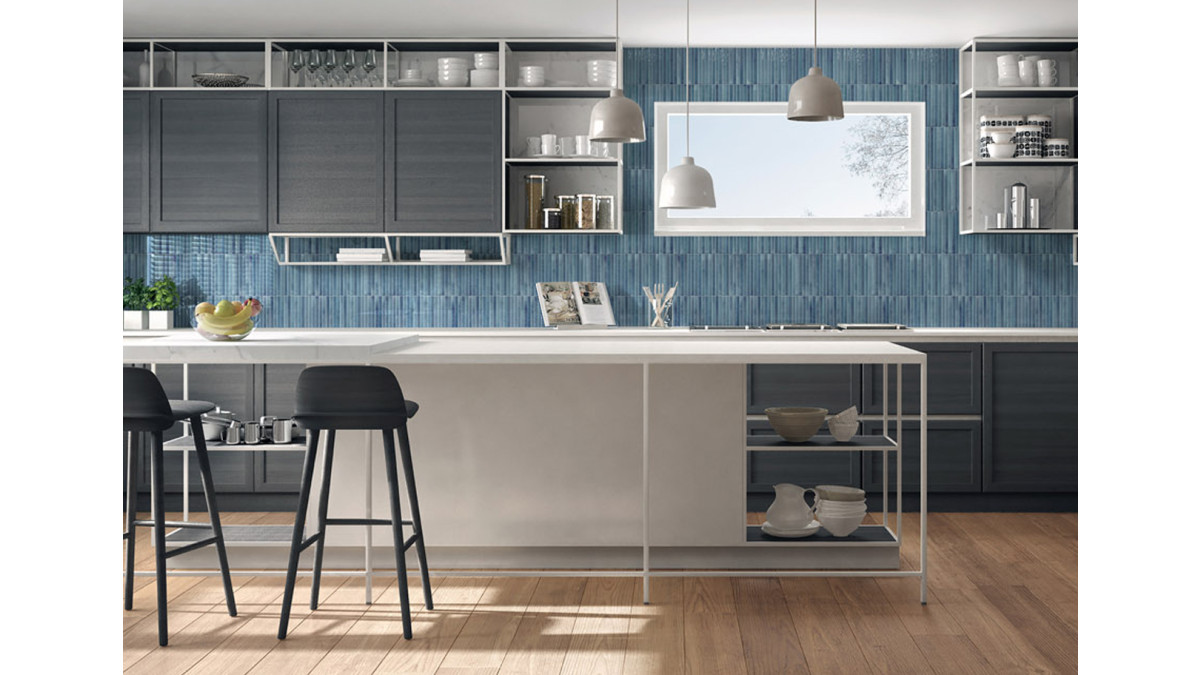 EBOSS Home Sky Blue Kitkat kitchen