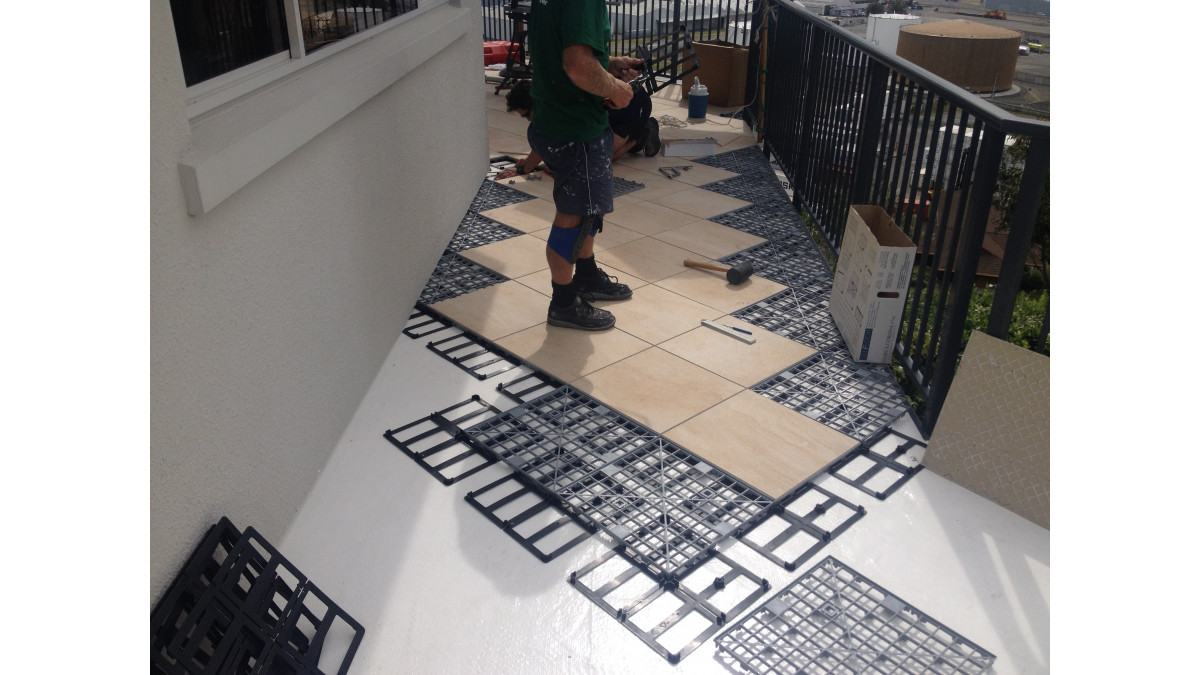 A residential project in Napier showing the plastic protector plates.