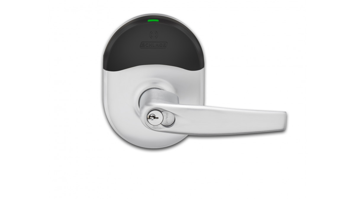 Schlage NDE Series wireless lock with Engage technology.
