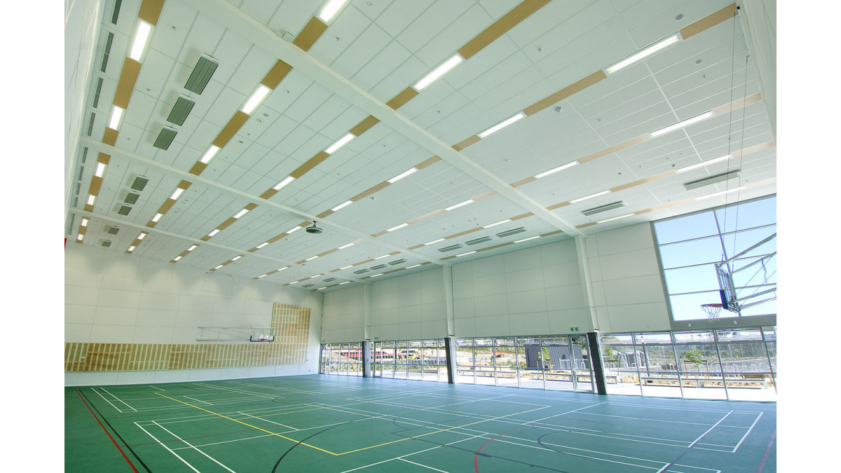 Triton Sports 40 provides high sound absorption in high impact areas like Hobsonville School gymnasium.