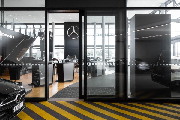 Shuttle Entrance Matting Keeps Floors Pristine at Mercedes Benz Showroom
