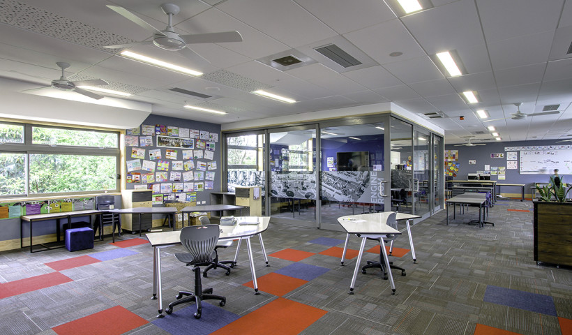 Phonic Absorb Ceiling Tile and Floc Panel for Learning Environments
