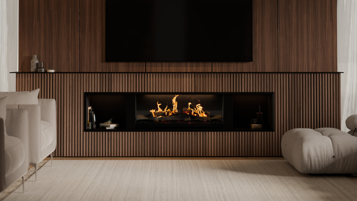 Escea LE1000 Holographic Electric Fireplace.