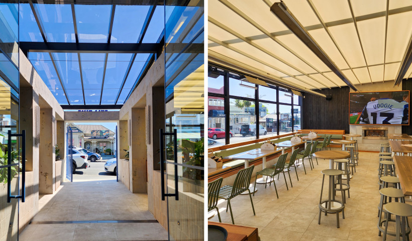 New Warriors Bar Features Clearspan Roof in Conjunction with Retractable Roof