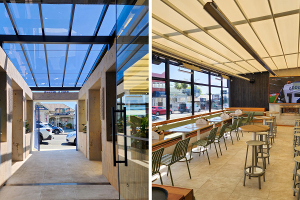 New Warriors Bar Features Clearspan Roof in Conjunction with Retractable Roof