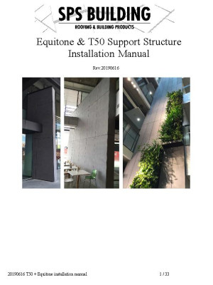 SPS Equitone T50 Installation Manual June 2019 pdf