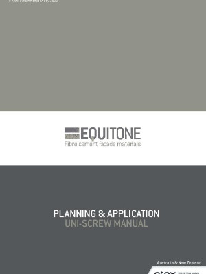 EQUITONE P A UNI Screw manual en ANZ pdf