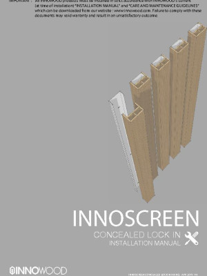 InnoScreen Installation Manual Concealed Lock In Fixing V4 pdf