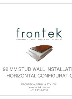 FRONTEK Stud Wall Installation Horizontal pdf