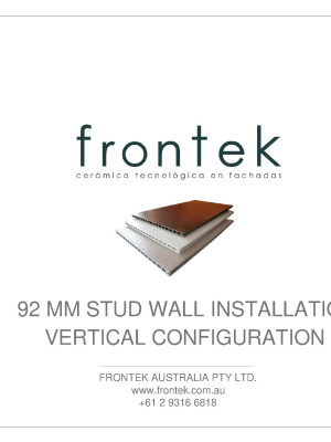 FRONTEK Stud Wall Installation Vertical pdf