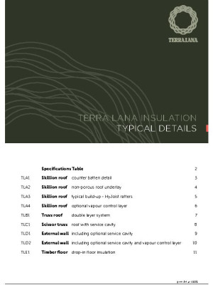 Terra Lana wool insulation technical diagrams pdf