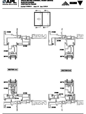APL Metro Thermal Heart Sliding Door Cfx Drawings pdf